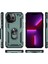 iPhone 13 Pro Max Çift Katmanlı Halkalı Standlı Kılıf Yeşil (Yurt Dışından) 2