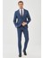 ALTINYILDIZ CLASSICS Erkek Lacivert Ekstra Slim Fit Dar Kesim Yünlü Kareli Takım Elbise 2