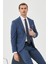 ALTINYILDIZ CLASSICS Erkek Lacivert Ekstra Slim Fit Dar Kesim Yünlü Kareli Takım Elbise 3