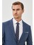 ALTINYILDIZ CLASSICS Erkek Lacivert Ekstra Slim Fit Dar Kesim Yünlü Kareli Takım Elbise 4