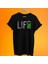 Life Baskılı %100 Pamuk Oversize T-Shirt Büyük Beden Tişört 1