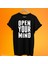 Zihnini Aç Yazılı %100 Pamuk Oversize T-Shirt Büyük Beden Tişört 1