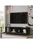 Hope Tv 140 cm Kapaklı Ünitesi Sehpası Ağaç Dokulu Siyah HP1-LB 2