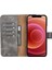 Apple iPhone 12 Pro Max Florence Gri Deri Cüzdan Telefon Kılıfı 3