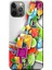 Apple iPhone 12 Pro Max Kılıf Renkli Şekiller Baskılı Esnek TPU Silikon 1