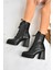 Siyah Platform Topuklu Kadın Bot L282190409 4