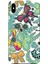 Apple iPhone XS Max Kılıf Vektörel Floral Baskılı Esnek TPU Silikon 1