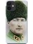 Apple iPhone 12 Kılıf Mustafa Kemal Atatürk Baskılı Esnek TPU Silikon 1