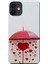 Apple iPhone 12 Mini Kılıf Aşk Şemsiyesi Baskılı Esnek TPU Silikon 1