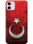 Apple iPhone 11 Kılıf Türk Bayrağı Tasarım Baskılı Esnek TPU Silikon 1