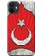 Apple iPhone 12 Kılıf Türk Bayrağı Tasarım Baskılı Esnek TPU Silikon 1
