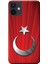 iPhone 12 Mini Kılıf Türk Bayrağı Tasarım Baskılı Esnek Tpu SILIKON1330 1