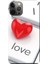 Apple iPhone 12 Pro Kılıf Red Love Baskılı Esnek TPU Silikon 1