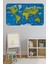 Eğitici Dünya Haritası Dünya Atlası Çocuk ve Bebek Odası Duvar Sticker 3774 1