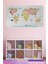 Eğitici Dünya Haritası Dünya Atlası Çocuk ve Bebek Kız Çocuğu Odası Duvar Sticker 1