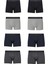 Erkek 8'li Premium Siyah-Gri-Laci-Füme Likralı Boxer 1