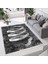 Bazaarforum Dekoratif Saçaklı Mermer Desen Yeni Model Pvc Deri Kaymaz Taban Dijital Baskı Halı CK-513 180X280CM 1