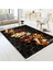 Bazaarforum Dekoratif Saçaklı Mermer Desen Yeni Model Pvc Deri Kaymaz Taban Dijital Baskı Halı CK-515 80X200CM 1