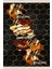 Bazaarforum Dekoratif Saçaklı Mermer Desen Yeni Model Pvc Deri Kaymaz Taban Dijital Baskı Halı CK-515 80X200CM 2