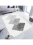 Bazaarforum Dekoratif Saçaklı Mermer Desen Yeni Model Pvc Deri Kaymaz Taban Dijital Baskı Halı CK-516 160X230CM 1
