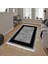 Bazaarforum Dekoratif Saçaklı Mermer Desen Yeni Model Pvc Deri Kaymaz Taban Dijital Baskı Halı CK-518 140X200 cm 1