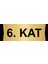 6.kat 5X20CM Altın Renk Metal Yönlendirme Levhası 1