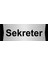 Sekreter 7X20CM Gümüş Renk Metal Yönlendirme Levhası 1
