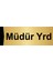 Müdür Yrd 7X20CM Altın Renk Metal Yönlendirme Levhası 1