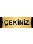 Çekiniz 5X20CM Altın Renk Metal Yönlendirme Levhası 1