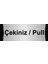 Çekiniz/pull 5X20CM Gümüş Renk Metal Yönlendirme Levhası 1