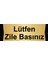 Lütfen Zile Basınız 5X20CM Altın Renk Metal Yönlendirme Levhası 1