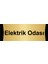Elektrik Odası 5X20CM Altın Renk Metal Yönlendirme Levhası 1