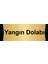 Yangın Dolabı 7X20CM Altın Renk Metal Yönlendirme Levhası 1
