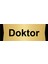 Doktor 7X20CM Altın Renk Metal Yönlendirme Levhası 1
