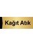 Kağıt Atık 5X20CM Altın Renk Metal Yönlendirme Levhası 1