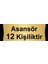 Asansör 12 Kişiliktir 10X20CM Altın Renk Metal Yönlendirme Levhası 1