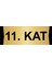 11.kat 7X20CM Altın Renk Metal Yönlendirme Levhası 1