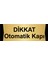 Dikkat Otomatik Kapı 7X20CM Altın Renk Metal Yönlendirme Levhası 1