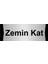 Zemin Kat 7X20CM Gümüş Renk Metal Yönlendirme Levhası 1