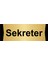 Sekreter 7X20CM Altın Renk Metal Yönlendirme Levhası 1