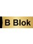 B Blok 5X20CM Altın Renk Metal Yönlendirme Levhası 1