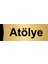 Atölye 5X20CM Altın Renk Metal Yönlendirme Levhası 1