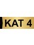Kat 4 7X20CM Altın Renk Metal Yönlendirme Levhası 1