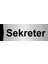 Sekreter 7X20CM Gümüş Renk Metal Yönlendirme Levhası 1