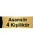 Asansör 4 Kişiliktir 10X20CM Altın Renk Metal Yönlendirme Levhası 1