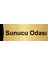 Sunucu Odası 7X20CM Altın Renk Metal Yönlendirme Levhası 1