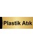 Plastik Atık 7X20CM Altın Renk Metal Yönlendirme Levhası 1