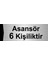 Asansör 6 Kişiliktir 10X20CM Gümüş Renk Metal Yönlendirme Levhası 1