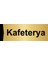 Kafeterya 10X20CM Altın Renk Metal Yönlendirme Levhası 1