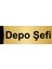 Depo Şefi 10X20CM Altın Renk Metal Yönlendirme Levhası 1